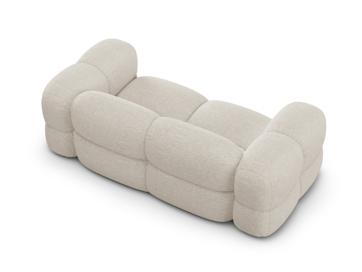 Cosmopolitan Design sofa, "Loretto", 3-personers, 210 × 100 × 68 cm, Sorella, sorte plastben