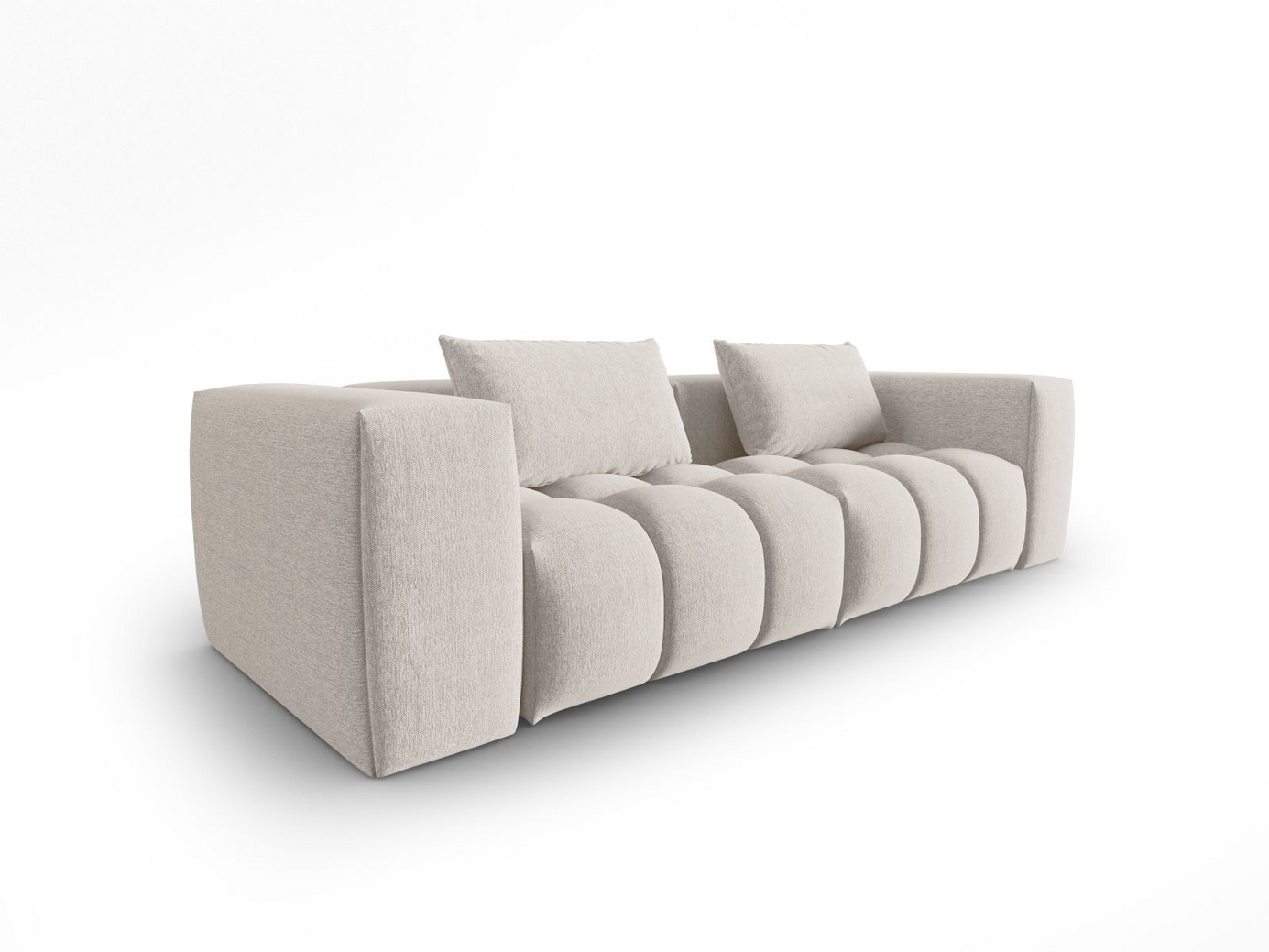 Cosmopolitan Design modulsofa, "Verona", 3-personers, 230 × 85 × 70 cm, Sorella, sorte plastben