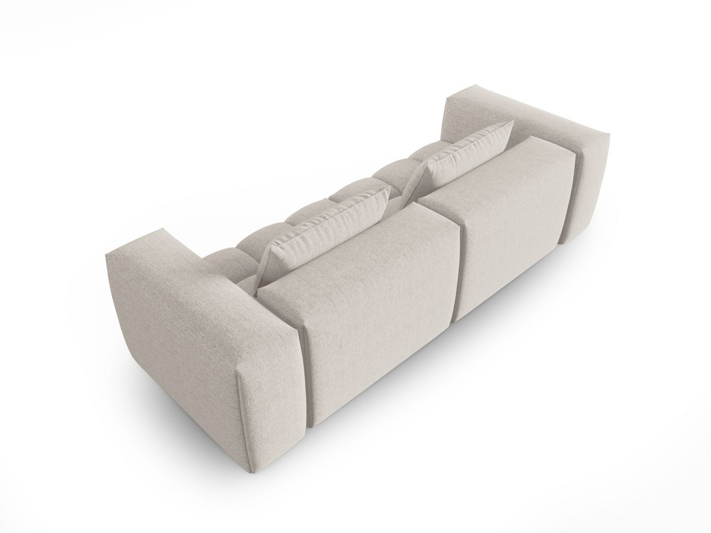 Cosmopolitan Design modulsofa, "Verona", 3-personers, 230 × 85 × 70 cm, Sorella, sorte plastben