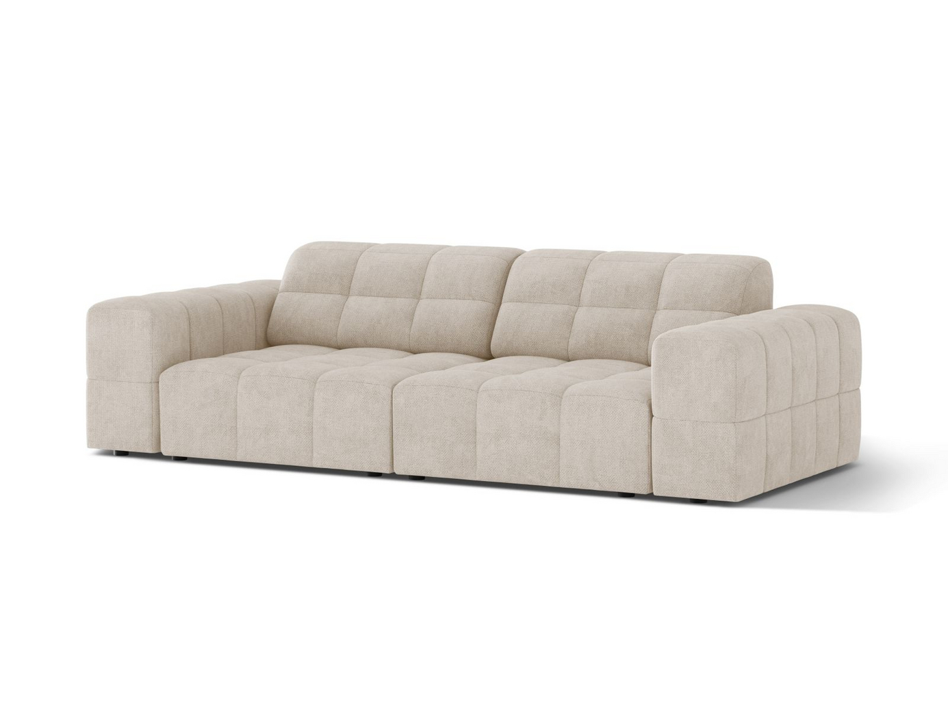 Cosmopolitan Design sofa, "Chicago", 3-personers, 212 × 102 × 78 cm, Eden 10, sorte plastben