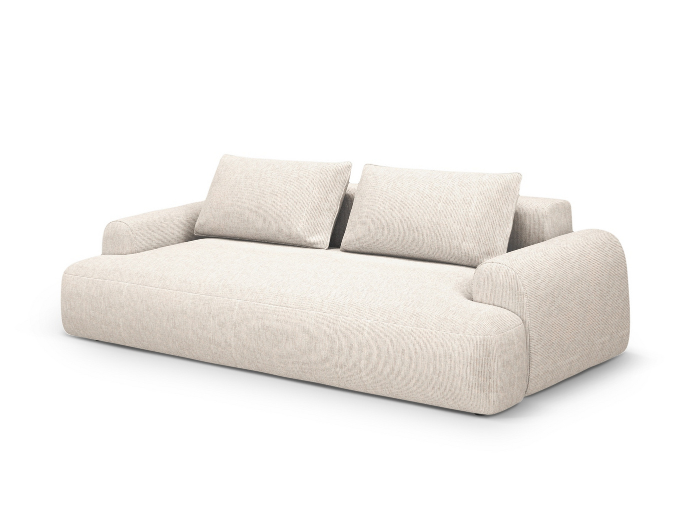 Cosmopolitan Design sofa, "Calma", 3-personers, 200 × 100 × 84 cm, Baltimore, sorte plastben
