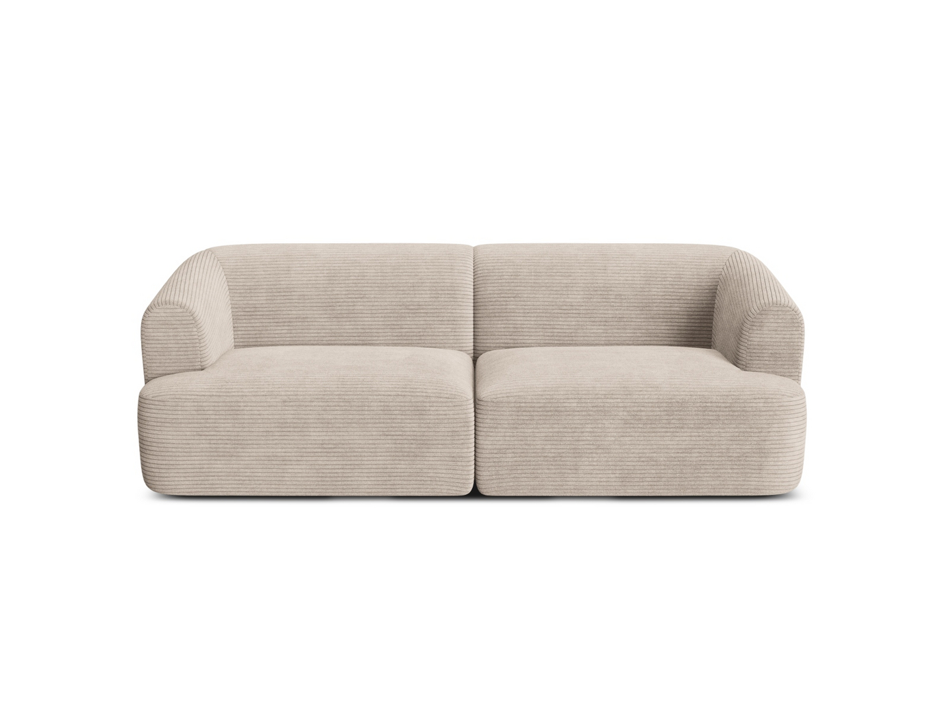 Cosmopolitan Design modulsofa, "Campi", 3-personers, 220 × 90 × 70 cm, Lincoln, sorte plastben