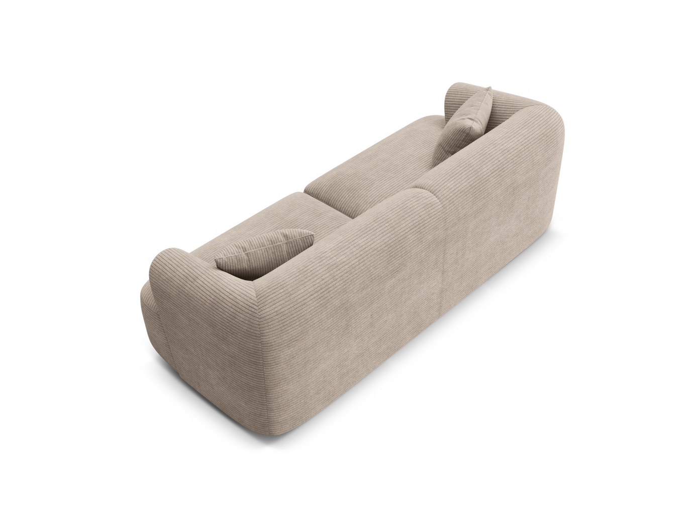 Cosmopolitan Design modulsofa, "Campi", 3-personers, 220 × 90 × 70 cm, Lincoln, sorte plastben