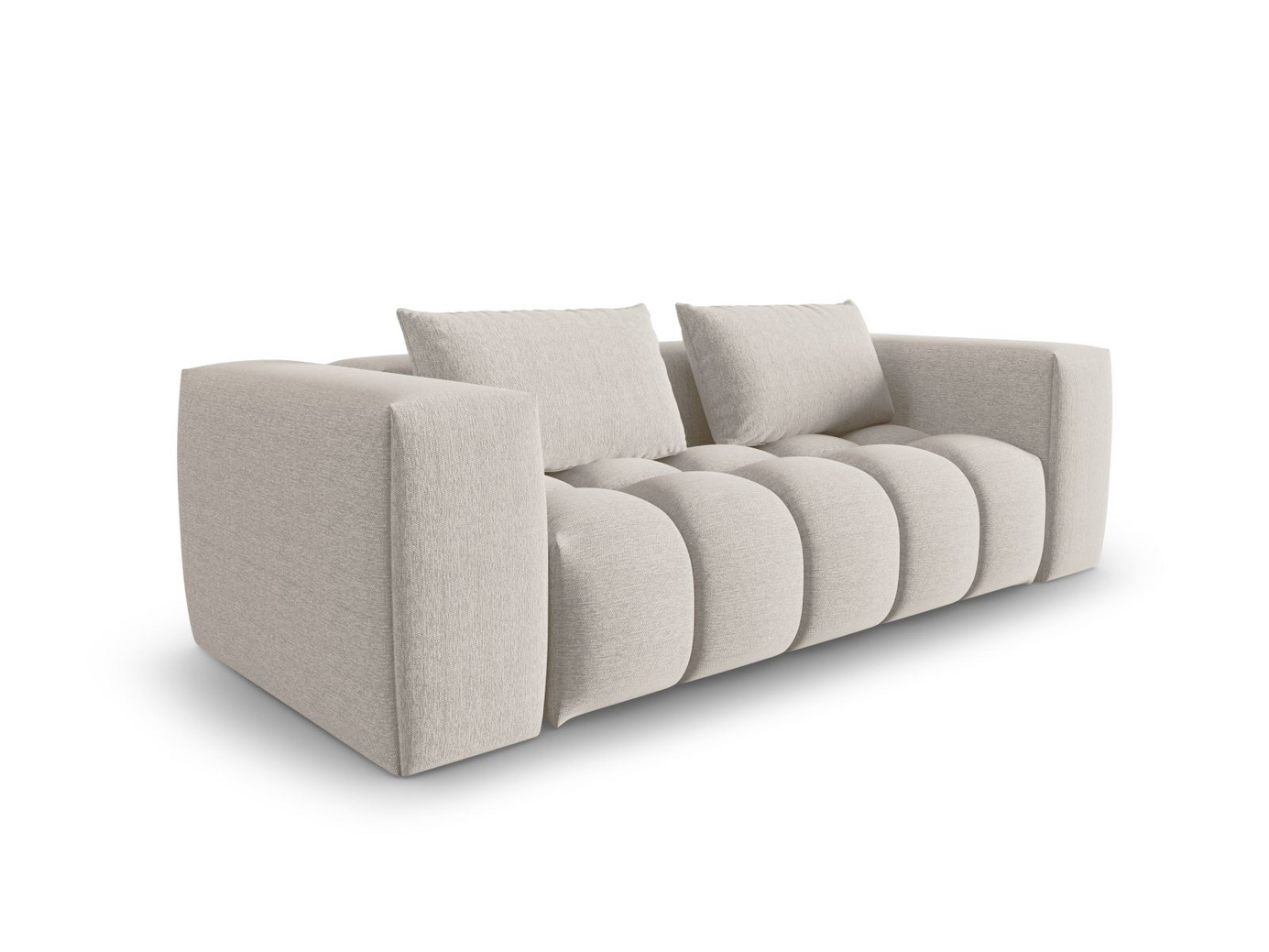 Cosmopolitan Design modulsofa, "Verona", 3-personers, 200 × 85 × 70 cm, Sorella, sorte plastben