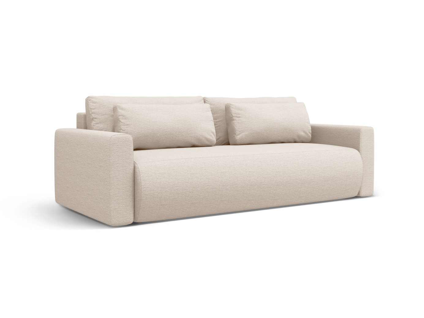 Cosmopolitan Design sovesofa med opbevaring, "Belfast", 3-personers, 238 × 105 × 84 cm, Heritage, sorte plastben