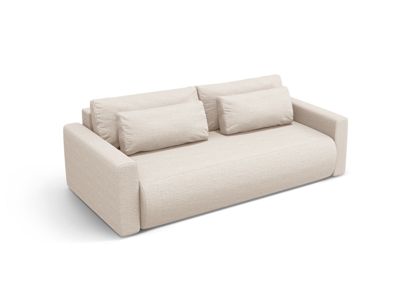 Cosmopolitan Design sovesofa med opbevaring, "Belfast", 3-personers, 238 × 105 × 84 cm, Heritage, sorte plastben
