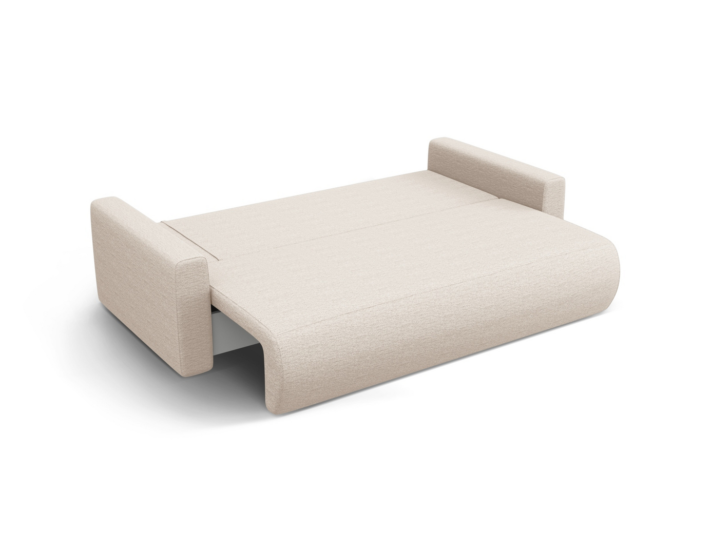 Cosmopolitan Design sovesofa med opbevaring, "Belfast", 3-personers, 238 × 105 × 84 cm, Heritage, sorte plastben
