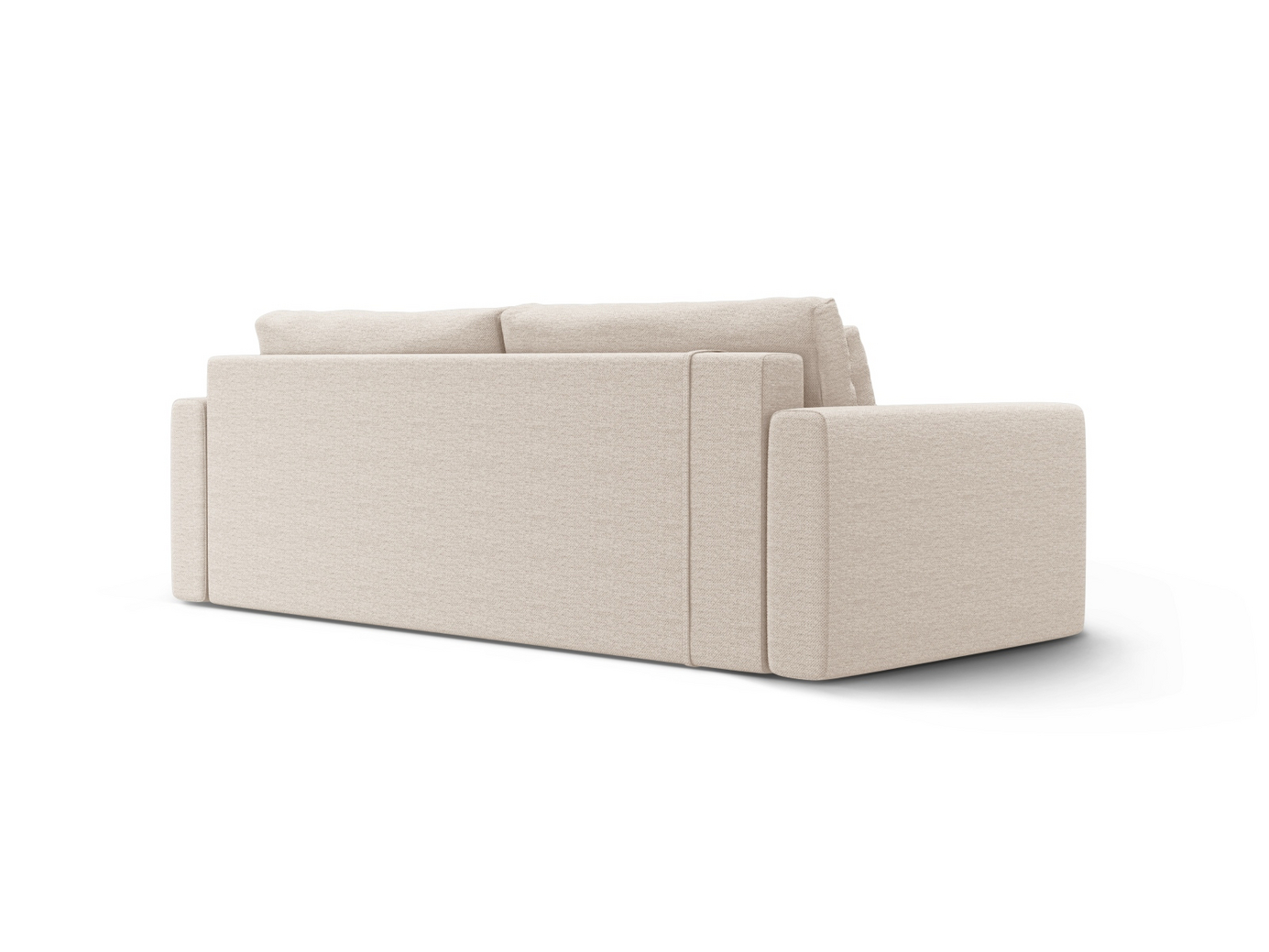 Cosmopolitan Design sovesofa med opbevaring, "Belfast", 3-personers, 238 × 105 × 84 cm, Heritage, sorte plastben