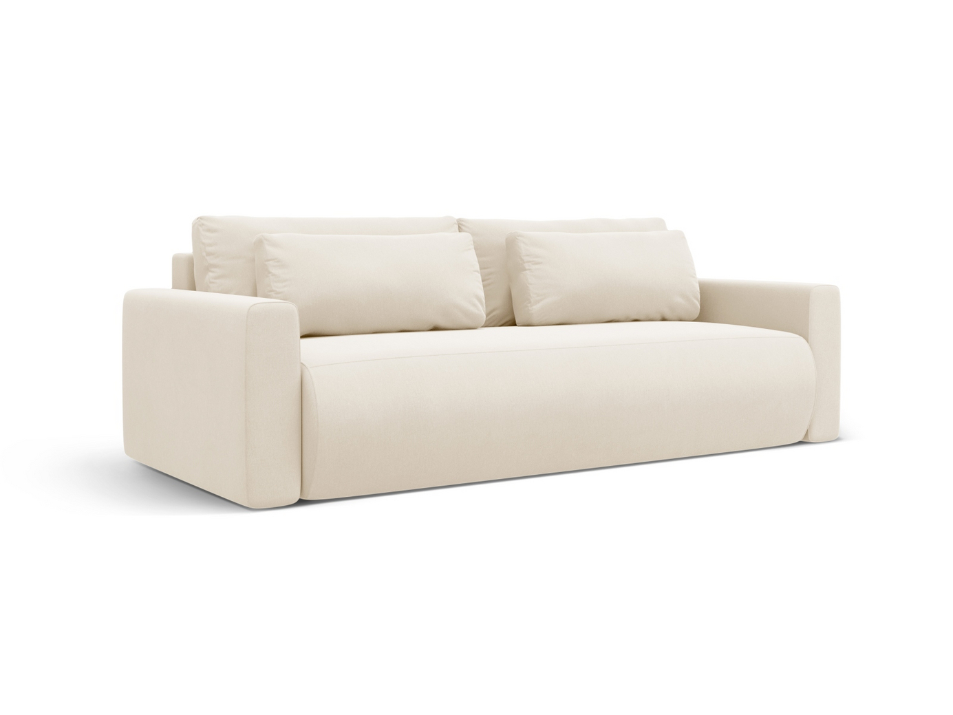 Cosmopolitan Design veloursovesofa med opbevaring, "Belfast", 3-personers, 238 × 105 × 84 cm, Magic Velvet, sorte plastben