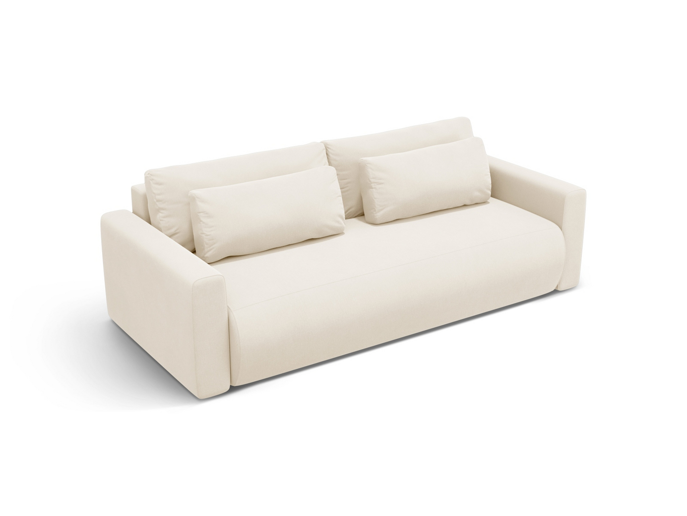 Cosmopolitan Design veloursovesofa med opbevaring, "Belfast", 3-personers, 238 × 105 × 84 cm, Magic Velvet, sorte plastben