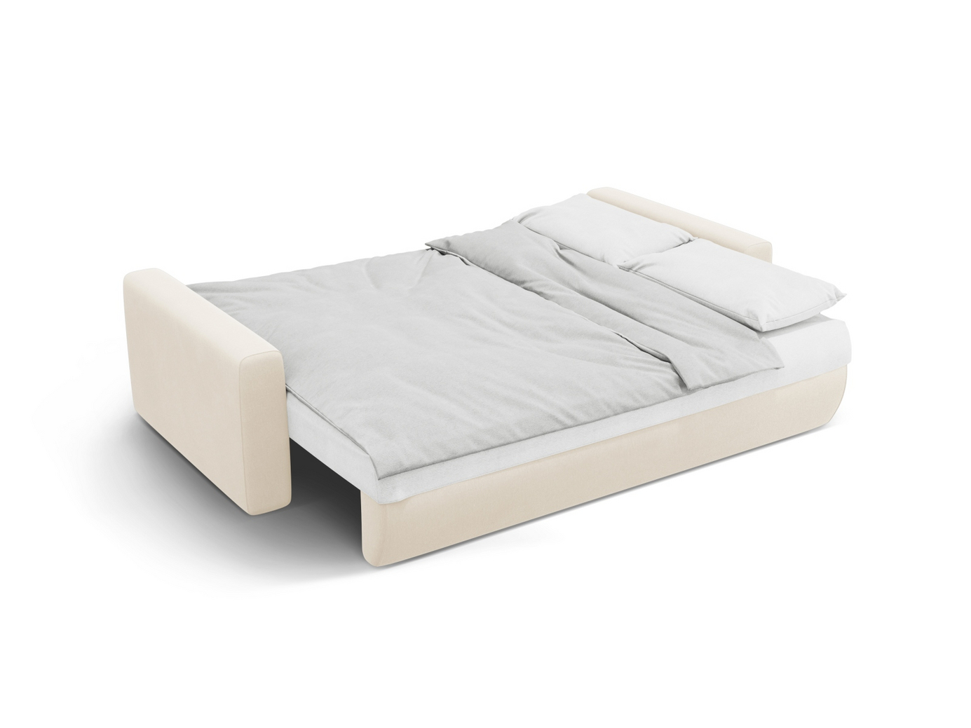 Cosmopolitan Design veloursovesofa med opbevaring, "Belfast", 3-personers, 238 × 105 × 84 cm, Magic Velvet, sorte plastben