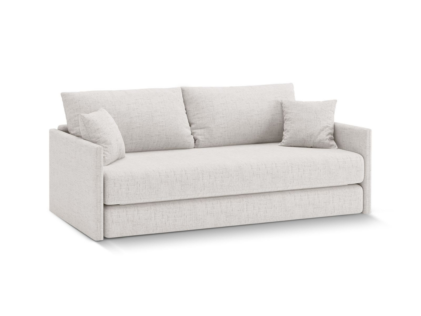 Cosmopolitan Design sovesofa, "Shannon", 3-personers, 209 × 94 × 87 cm, Moly, sorte plastben