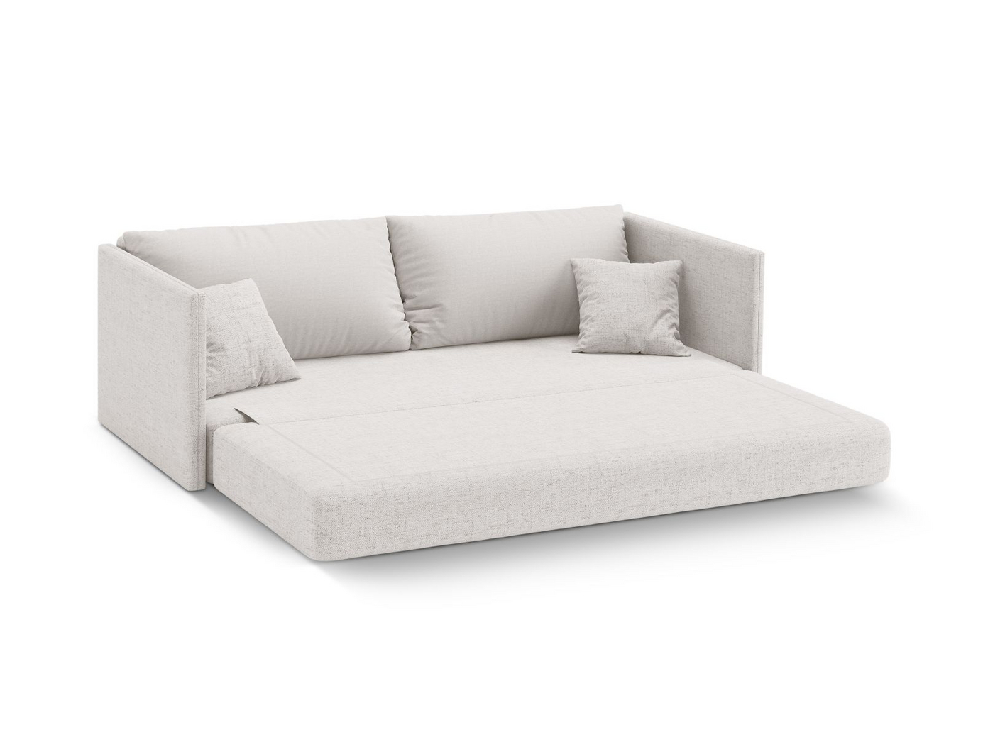 Cosmopolitan Design sovesofa, "Shannon", 3-personers, 209 × 94 × 87 cm, Moly, sorte plastben