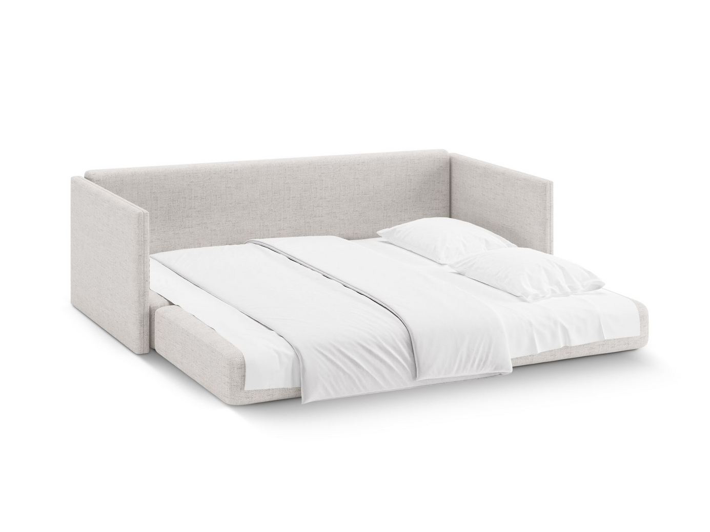 Cosmopolitan Design sovesofa, "Shannon", 3-personers, 209 × 94 × 87 cm, Moly, sorte plastben