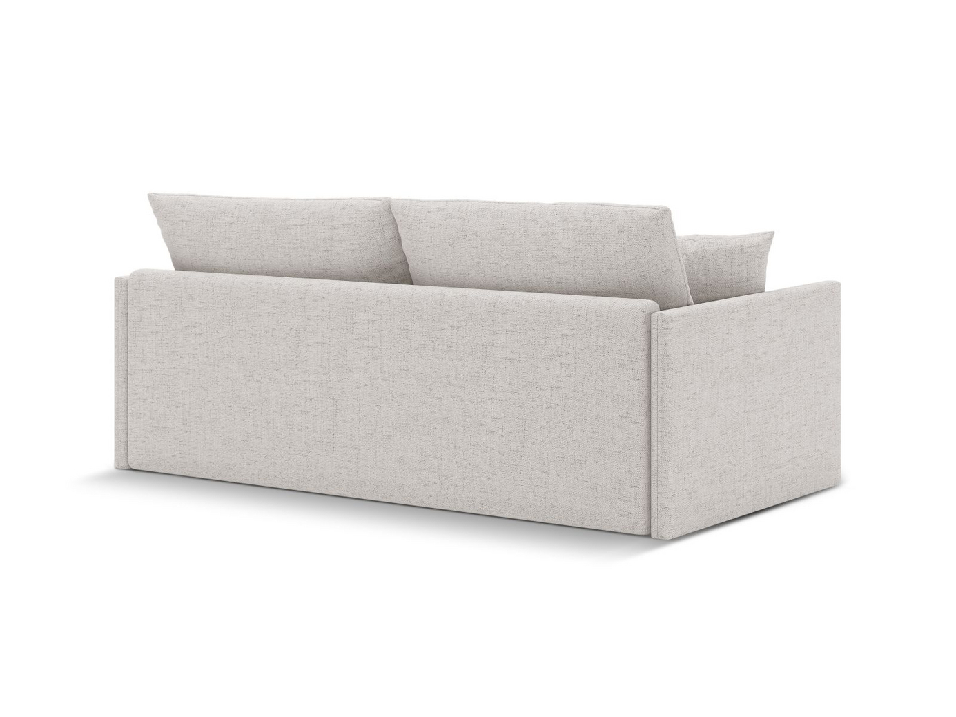 Cosmopolitan Design sovesofa, "Shannon", 3-personers, 209 × 94 × 87 cm, Moly, sorte plastben