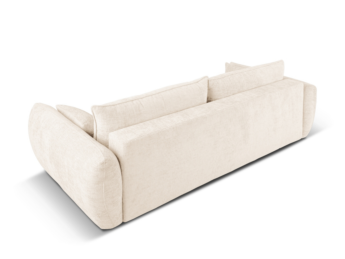 Cosmopolitan Design sovesofa med opbevaring, "Matera", 3-personers, 240 × 108 × 86 cm, Haga, sorte plastben