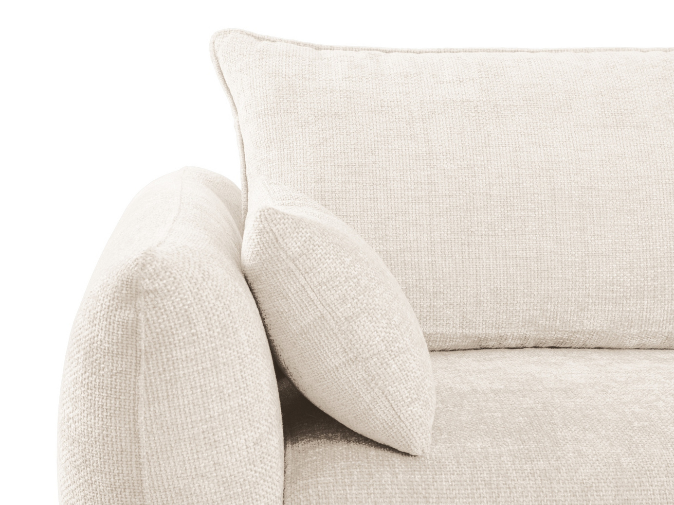 Cosmopolitan Design sovesofa med opbevaring, "Matera", 3-personers, 240 × 108 × 86 cm, Haga, sorte plastben
