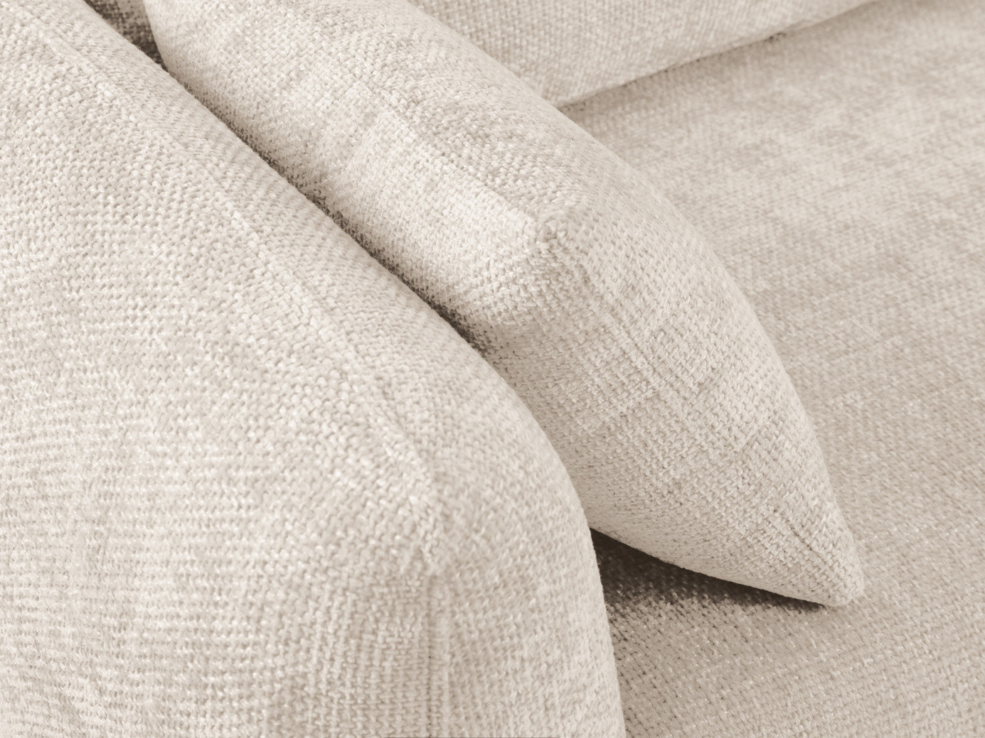 Cosmopolitan Design sovesofa med opbevaring, "Matera", 3-personers, 240 × 108 × 86 cm, Haga, sorte plastben