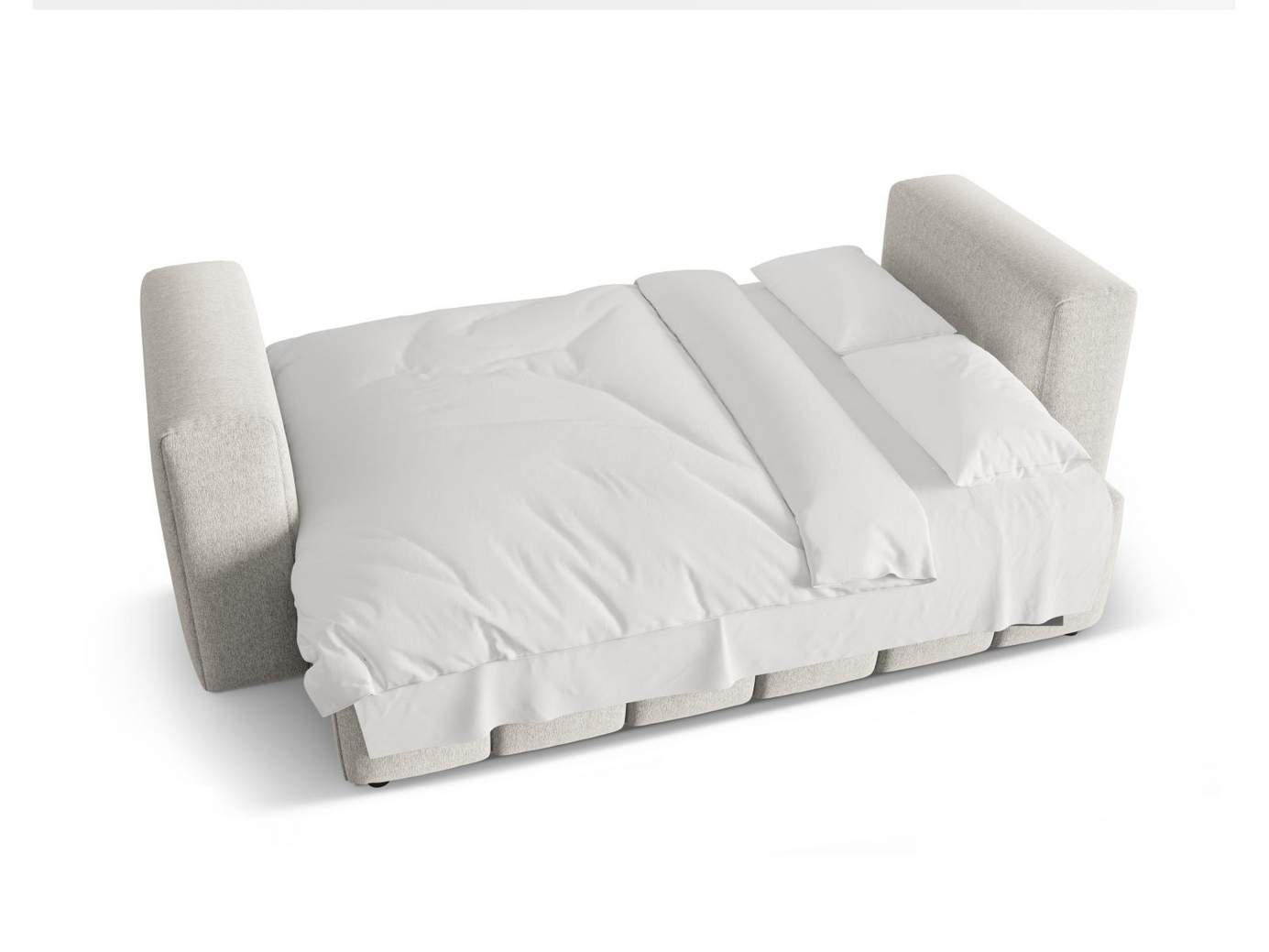 Cosmopolitan Design sovesofa med opbevaring, "Verona", 3-personers, 252 × 98 × 85 cm, Sorella, sorte plastben