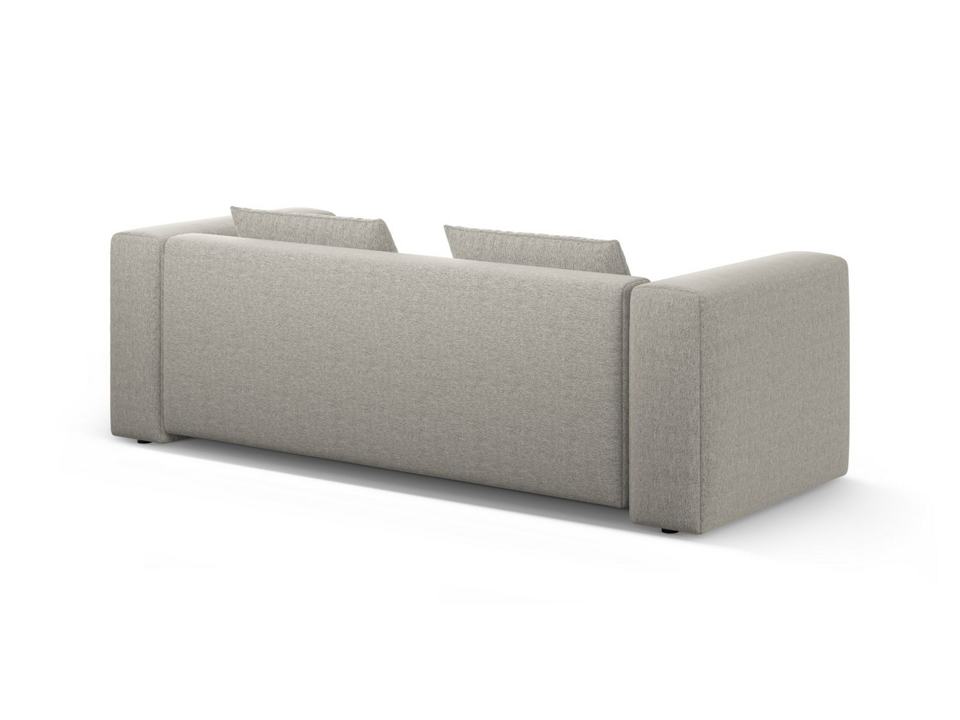 Cosmopolitan Design sovesofa med opbevaring, "Verona", 3-personers, 252 × 98 × 85 cm, Sorella, sorte plastben