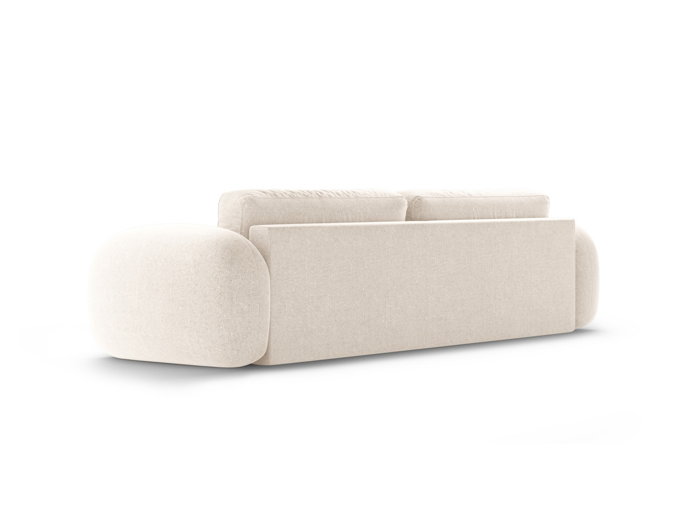 Cosmopolitan Design sovesofa med opbevaring, "Tonale", 3-personers, 262 × 105 × 88 cm, Eden 10, sorte plastben