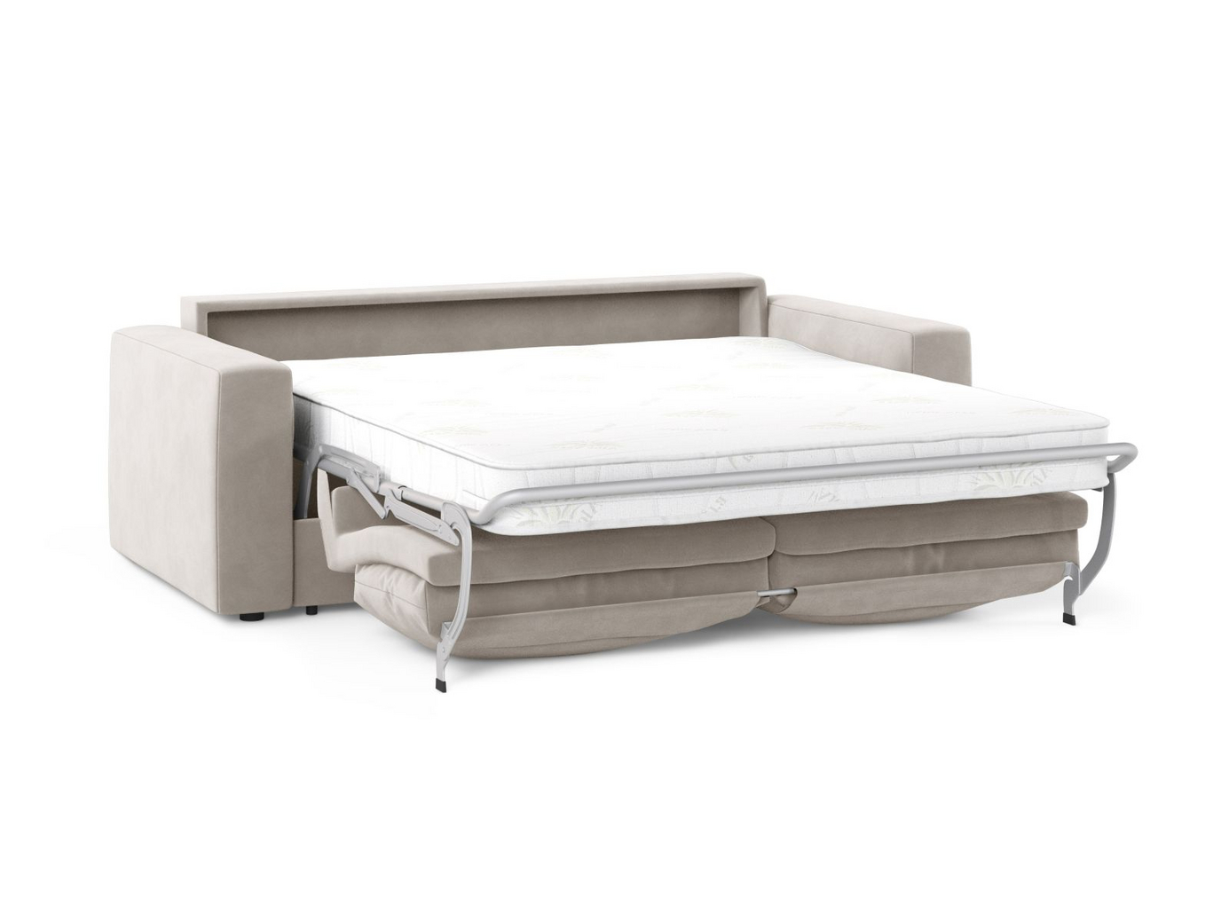Cosmopolitan Design veloursovesofa, "Grena", 3-personers, 205 × 100 × 90 cm, Salvador, sorte plastben