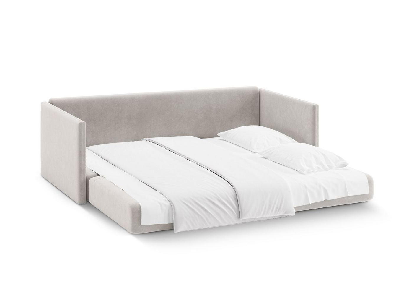 Cosmopolitan Design veloursovesofa, "Shannon", 3-personers, 209 × 94 × 87 cm, Salvador, sorte plastben