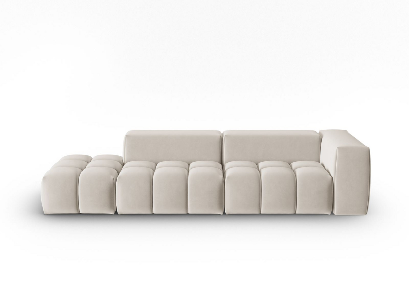 Cosmopolitan Design venstrevendt velourmodulsofa, 