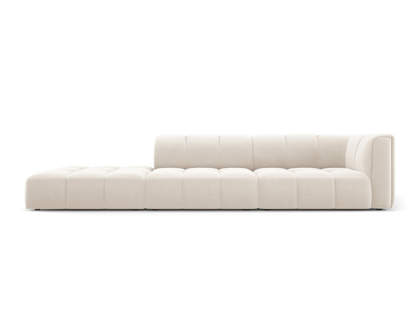 Cosmopolitan Design venstrevendt velourmodulsofa, 