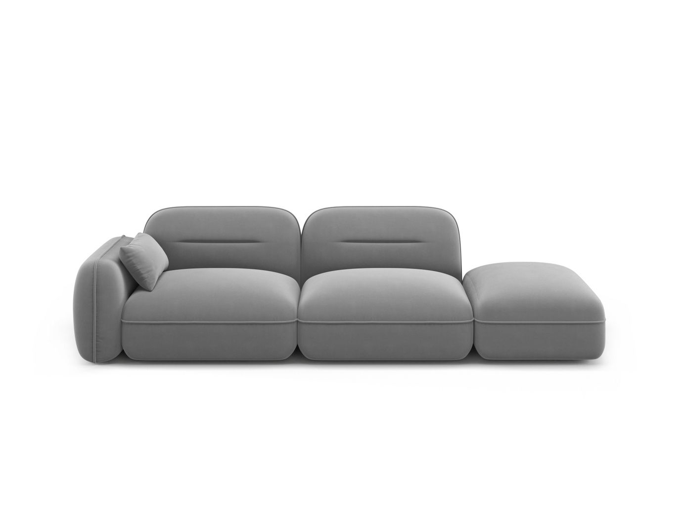 Cosmopolitan Design højrevendt velourmodulsofa, 