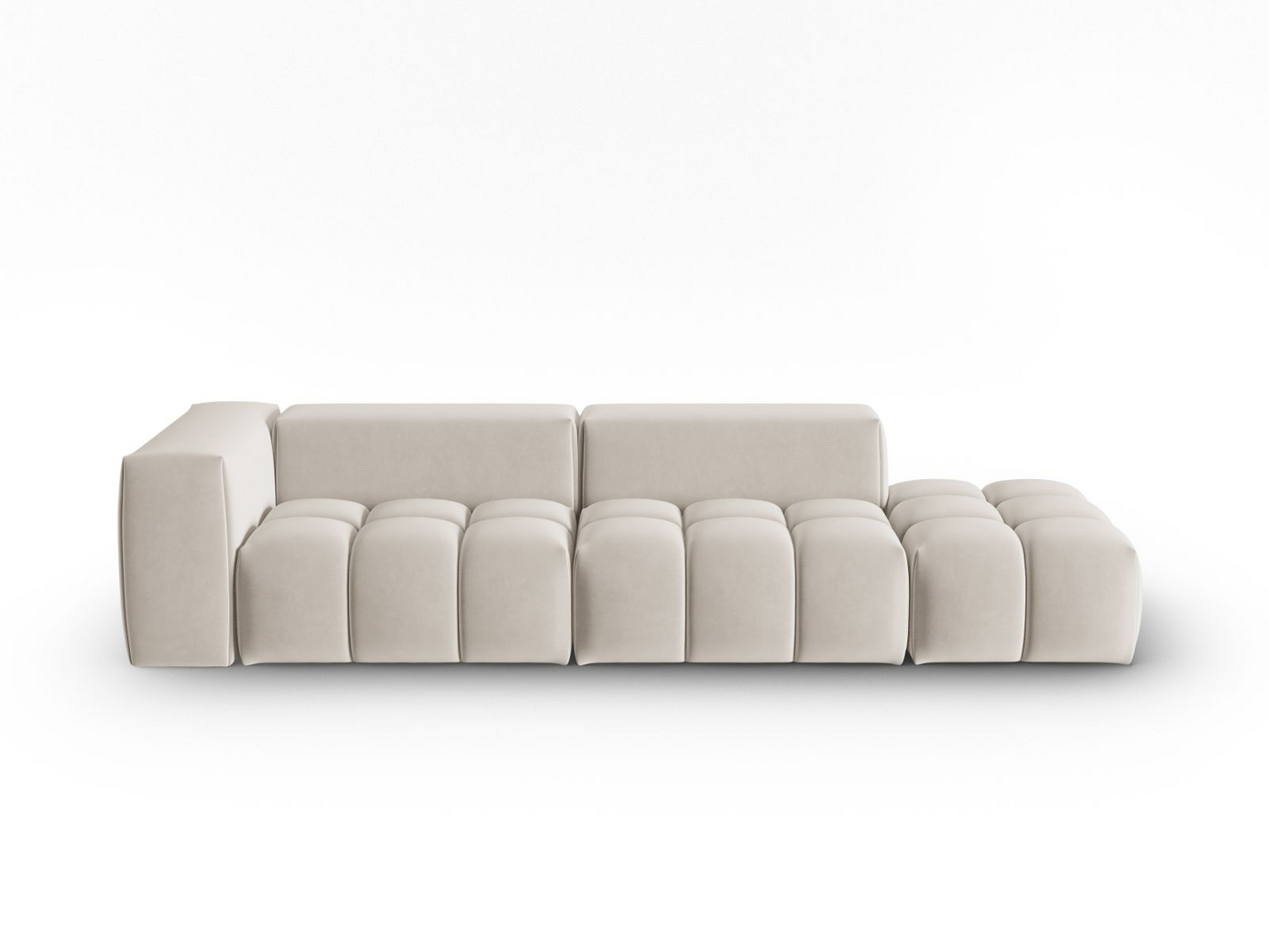 Cosmopolitan Design højrevendt velourmodulsofa, 