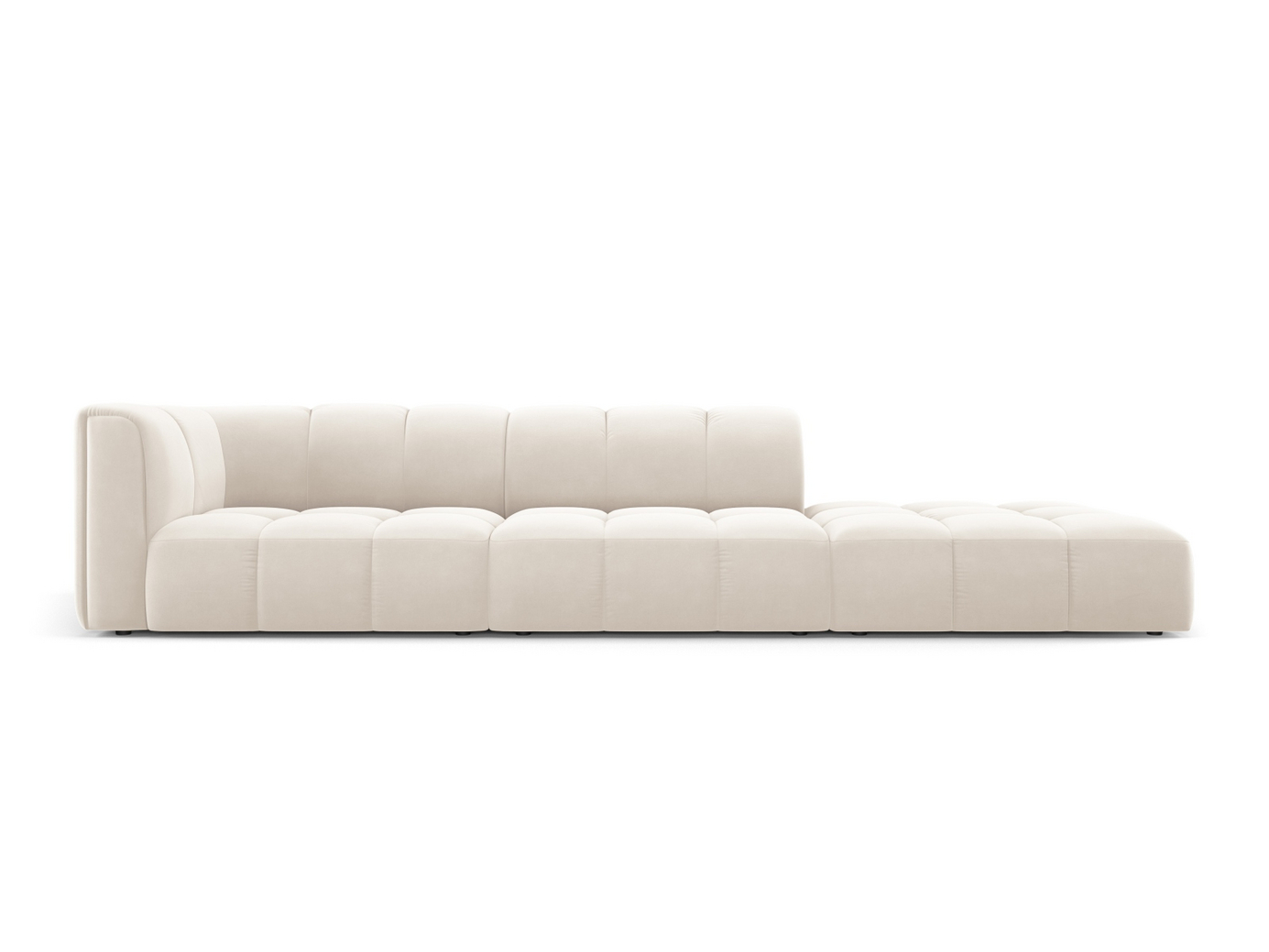 Cosmopolitan Design højrevendt velourmodulsofa, 