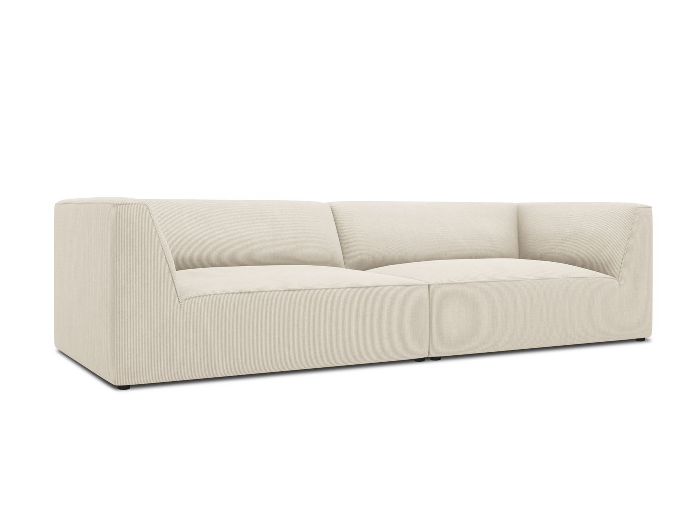 Cosmopolitan Design sofa, "Siena", 4-personers, 302 × 93 × 69 cm, Scala, sorte plastben