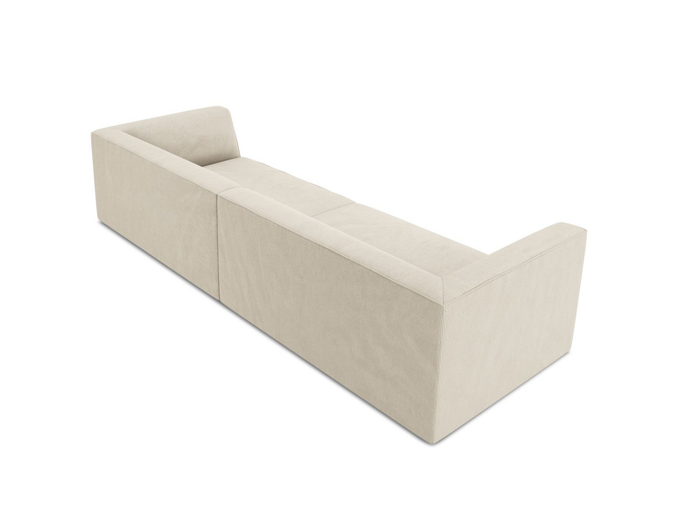 Cosmopolitan Design sofa, "Siena", 4-personers, 302 × 93 × 69 cm, Scala, sorte plastben