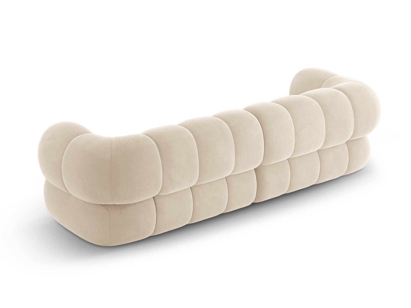 Cosmopolitan Design veloursofa, "Koge", 4-personers, 240 × 95 × 70 cm, Vogue, sorte plastben