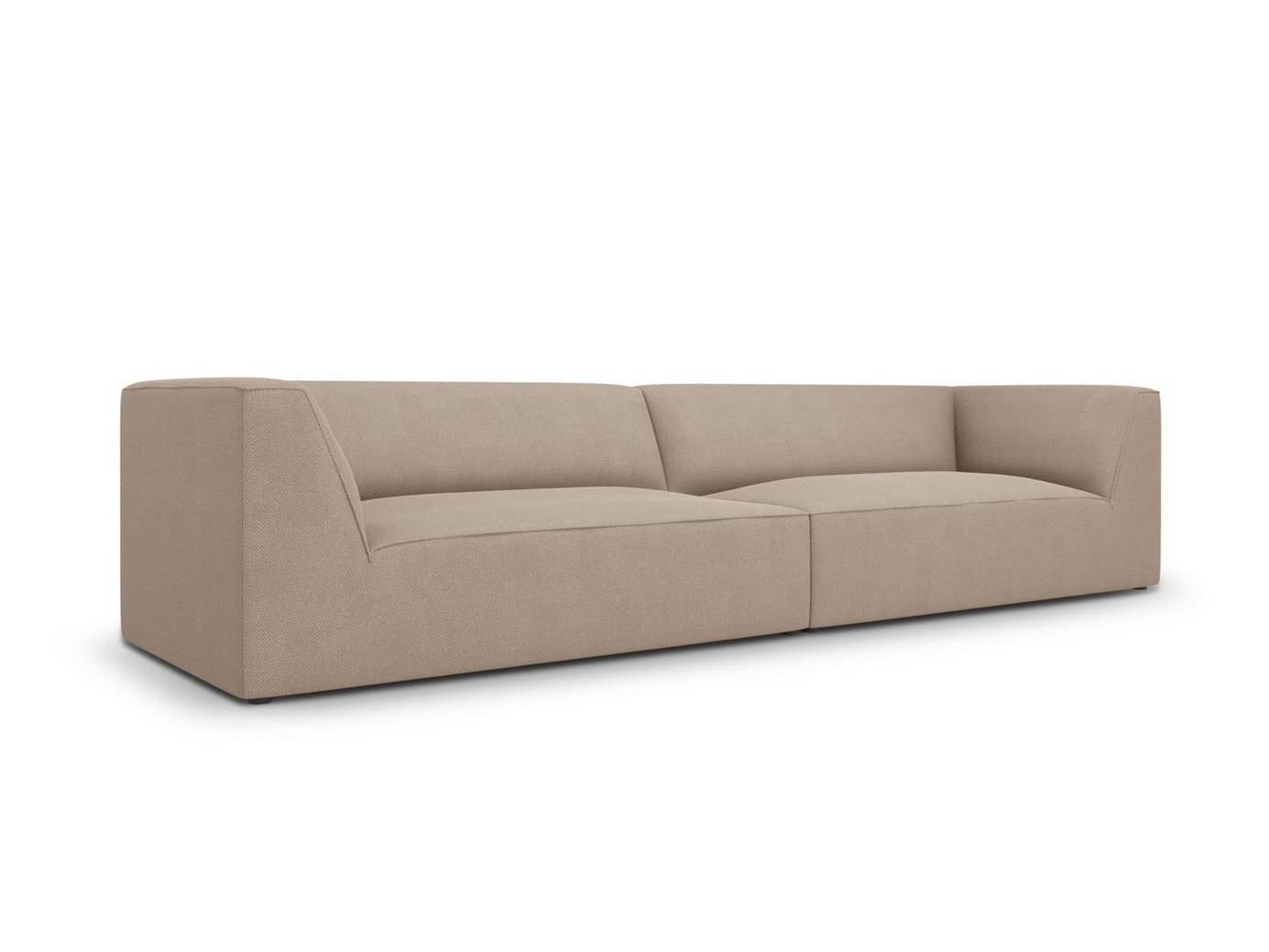 Cosmopolitan Design sofa, "Siena", 4-personers, 302 × 93 × 69 cm, Ottawa, sorte plastben