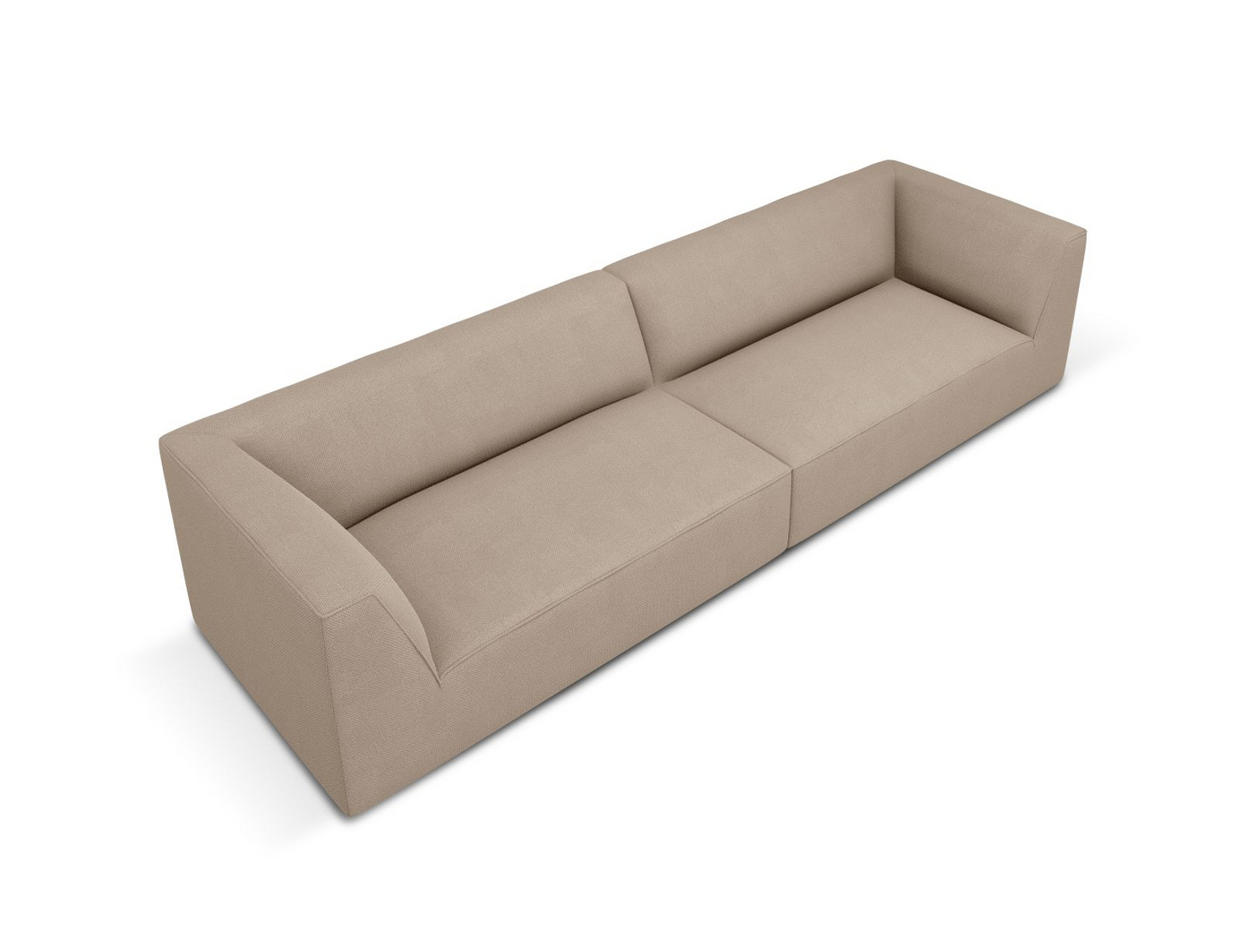 Cosmopolitan Design sofa, "Siena", 4-personers, 302 × 93 × 69 cm, Ottawa, sorte plastben