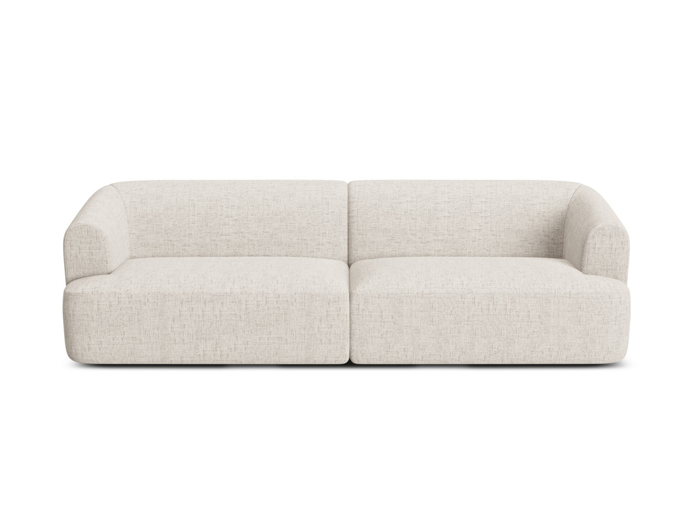 Cosmopolitan Design modulsofa, "Campi", 4-personers, 255 × 90 × 70 cm, Moly, sorte plastben