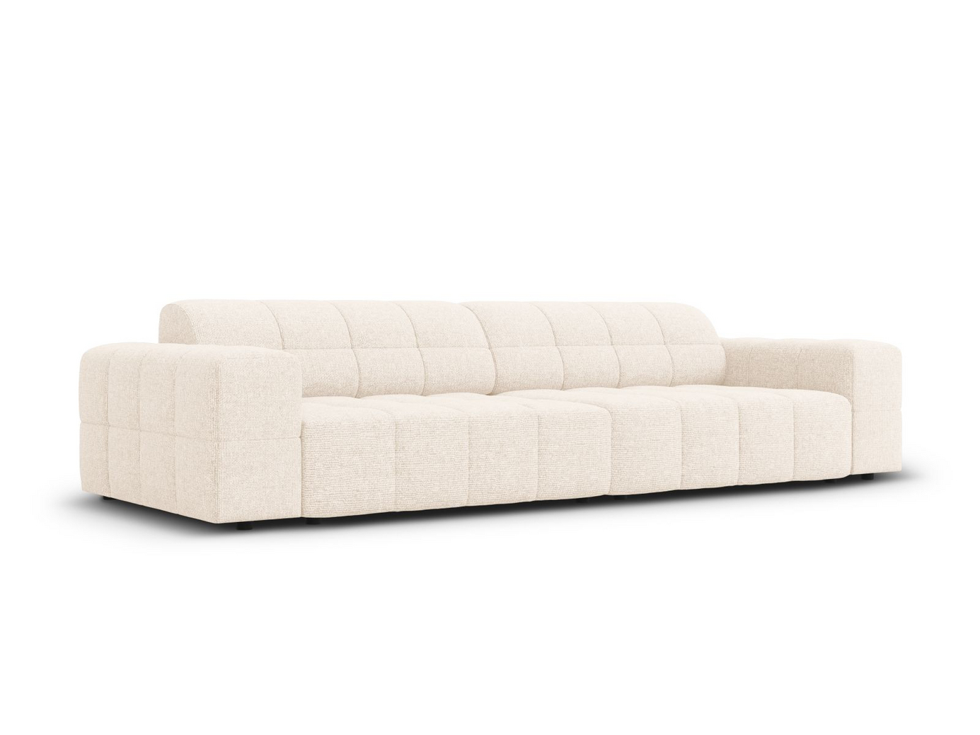 Cosmopolitan Design sofa, "Chicago", 4-personers, 252 × 102 × 78 cm, Haga, sorte plastben