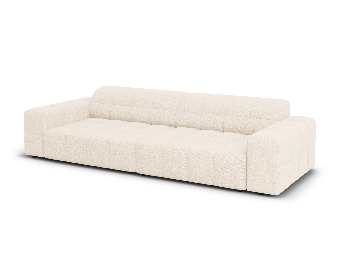 Cosmopolitan Design sofa, "Chicago", 4-personers, 252 × 102 × 78 cm, Haga, sorte plastben