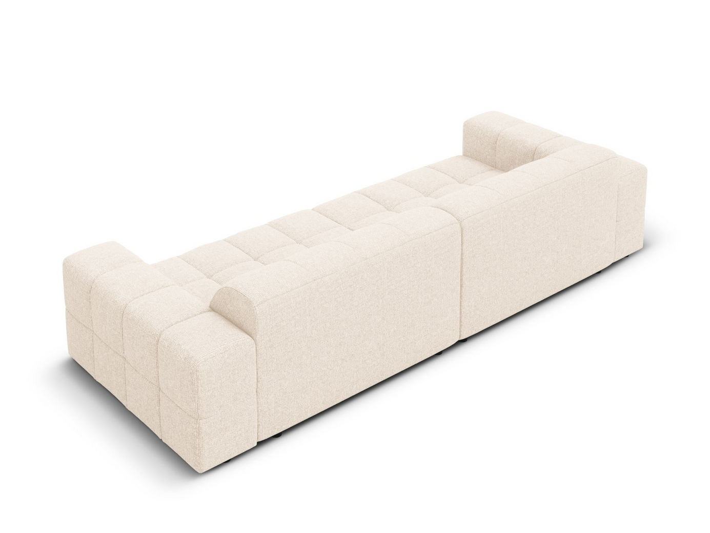 Cosmopolitan Design sofa, "Chicago", 4-personers, 252 × 102 × 78 cm, Haga, sorte plastben