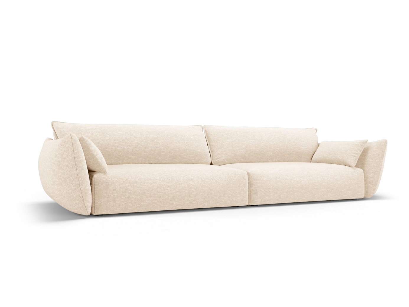 Cosmopolitan Design sofa, "Matera", 4-personers, 248 × 110 × 85 cm, Haga, sorte plastben