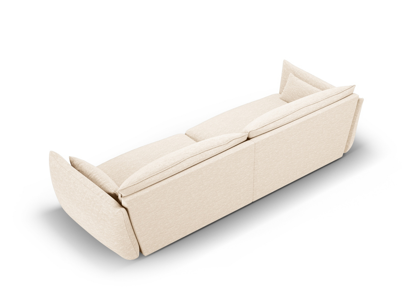 Cosmopolitan Design sofa, "Matera", 4-personers, 248 × 110 × 85 cm, Haga, sorte plastben