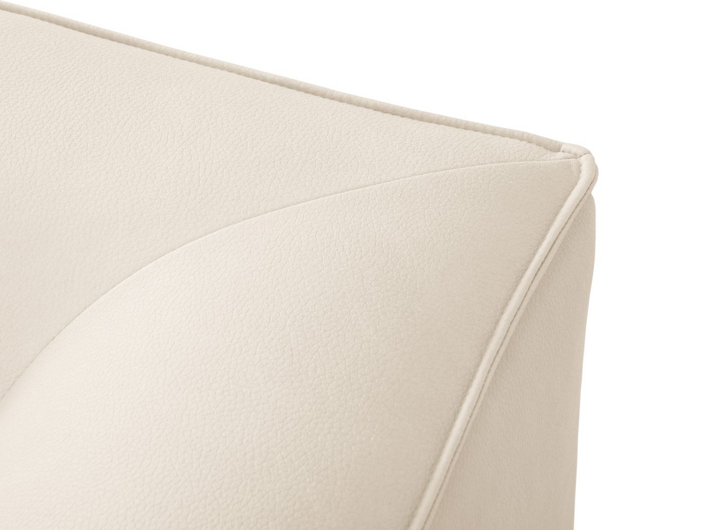 Cosmopolitan Design kunstlædermodulsofa, "Siena", 4-personers, 302 × 93 × 69 cm, Pacifico, sorte plastben