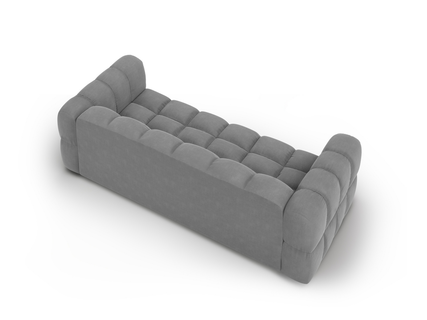 Cosmopolitan Design velourmodulsofa, "Sky", 4-personers, 244 × 102 × 70 cm, Casino, sorte plastben