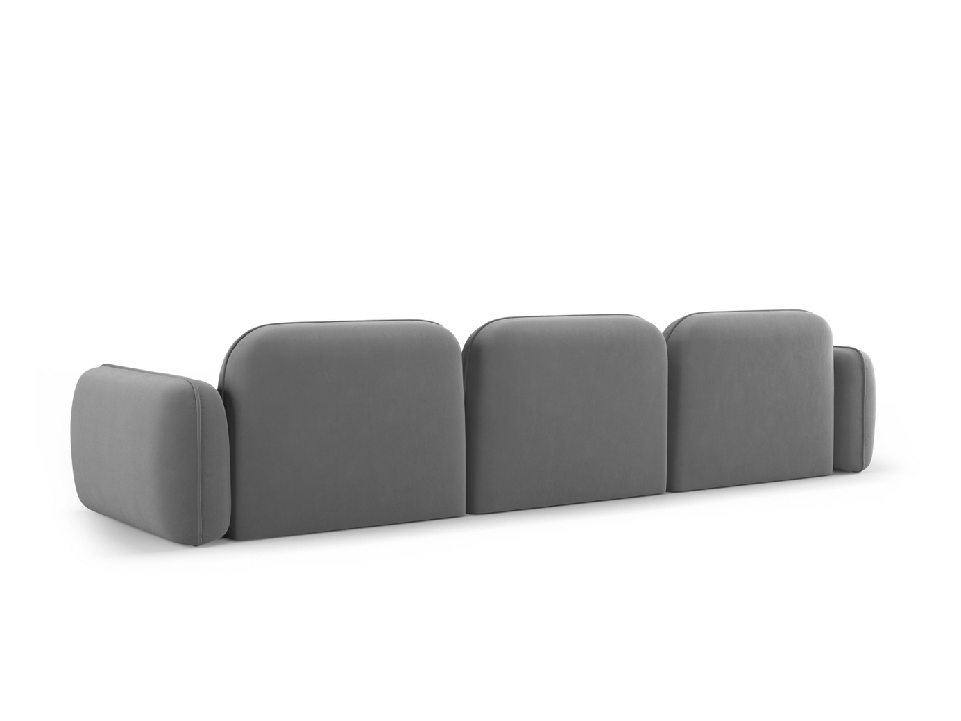 Cosmopolitan Design velourmodulsofa, "Sydney", 4-personers, 320 × 90 × 70 cm, Casino, sorte plastben