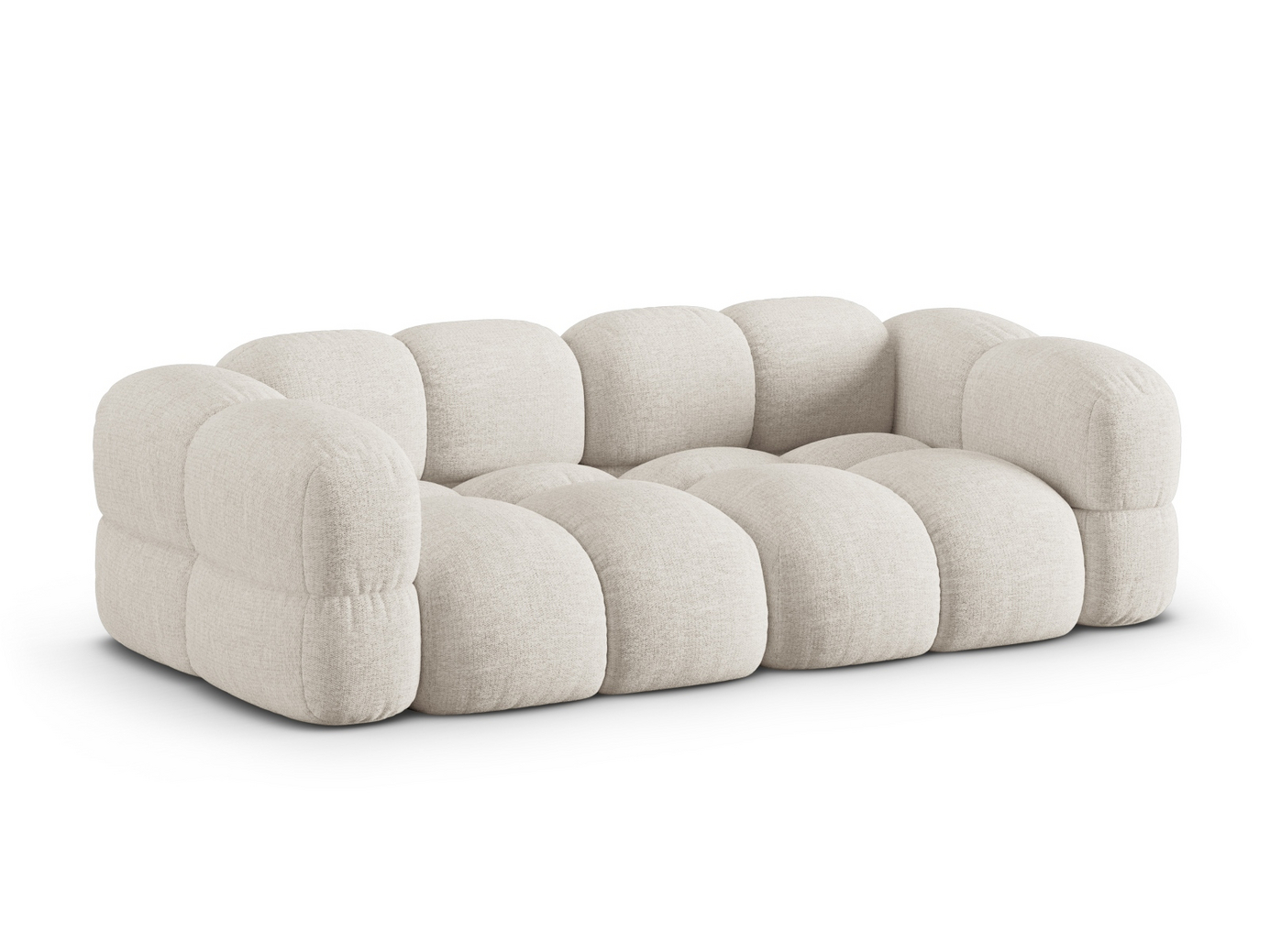 Cosmopolitan Design sofa, "Loretto", 4-personers, 250 × 100 × 68 cm, Sorella, sorte plastben