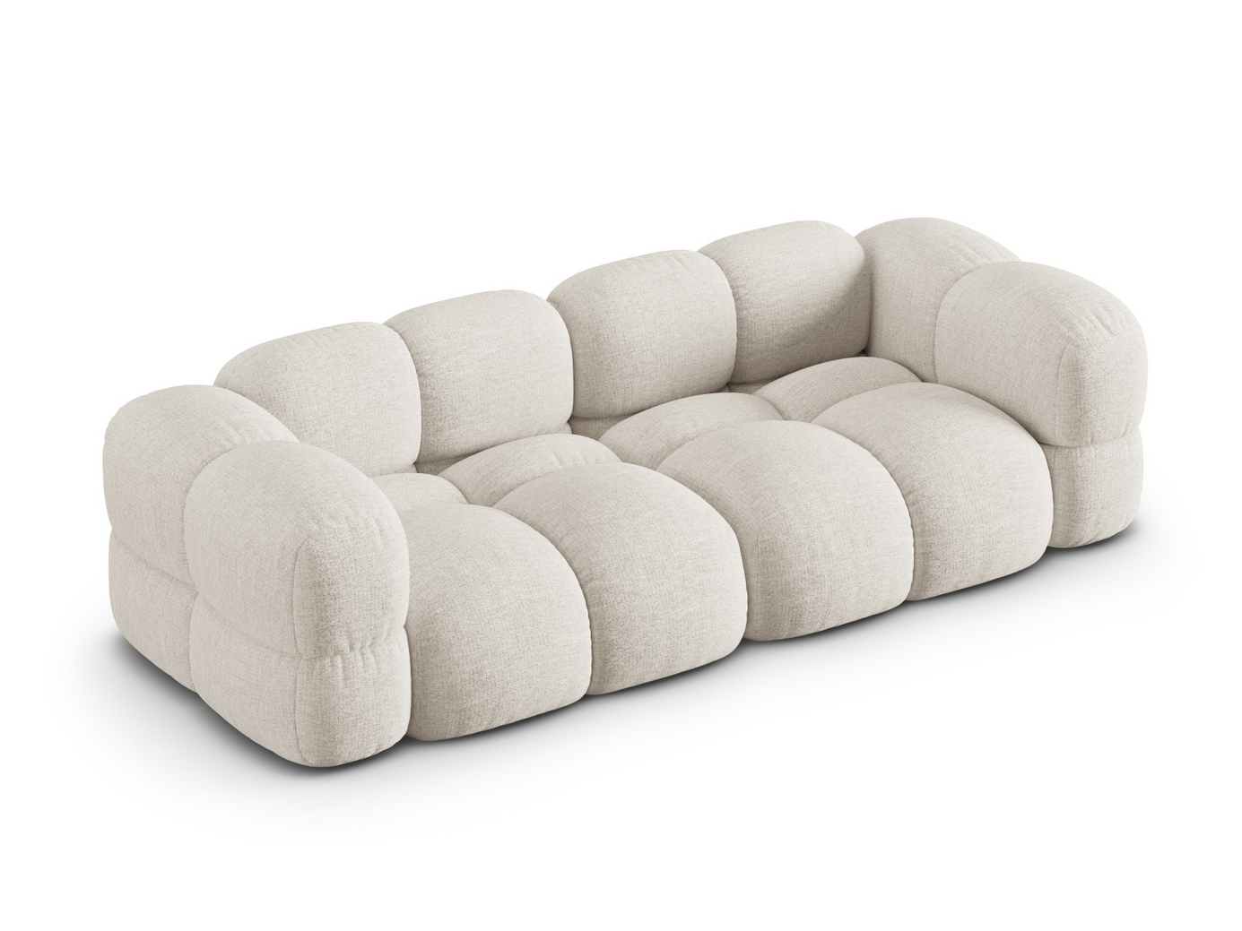 Cosmopolitan Design sofa, "Loretto", 4-personers, 250 × 100 × 68 cm, Sorella, sorte plastben