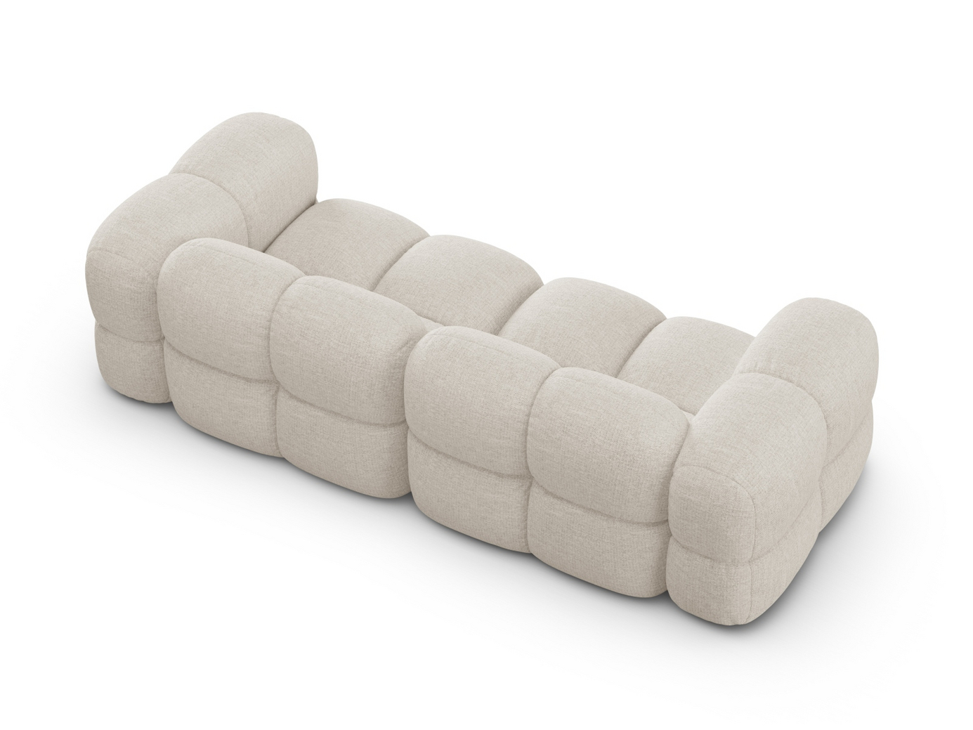 Cosmopolitan Design sofa, "Loretto", 4-personers, 250 × 100 × 68 cm, Sorella, sorte plastben
