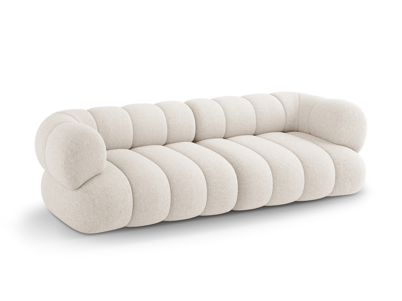 Cosmopolitan Design sofa, "Koge", 4-personers, 240 × 95 × 70 cm, Eden 10, sorte plastben